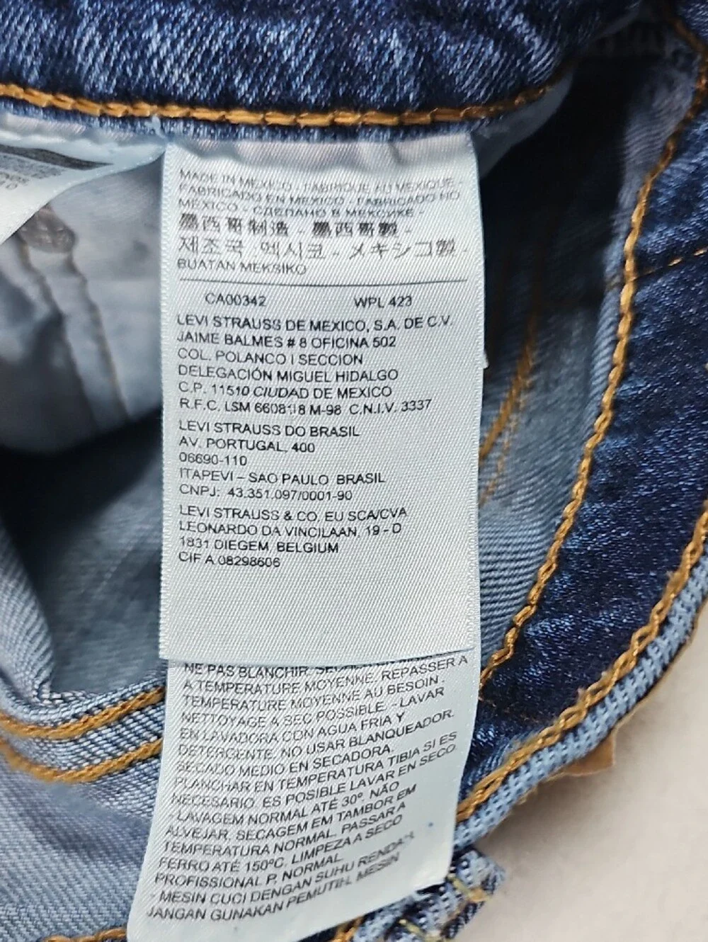 Levis 512 Slim Taper Jeans Mens 40x30‎ Blue Medium Wash Denim Pants 512-0001